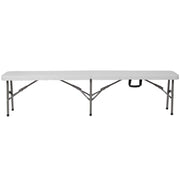 Atlas 11''W x 72"L Bi-Fold Granite White Folding Bench with Carrying