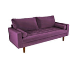 Womble Modern Velvet Upholstered Living Room Diamond Tufted Chesterfield Sofa