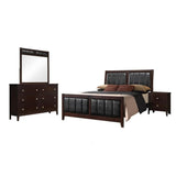 Carlton California King Bed 4-Piece Set, Cappuccino