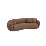 101" Modern Oversized Curved Sofa, Back Upholstered Boucle Couch