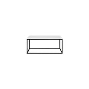 Modern Marble and Metal Frame Open Rectangle Coffee Accent Table Living Room Ottoman