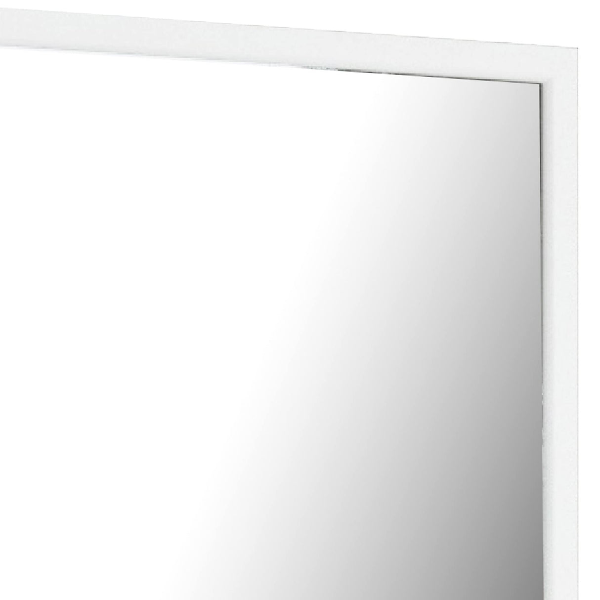 Benjara Noe 40 Inch Modern Mirror, Wood Frame, Portrai