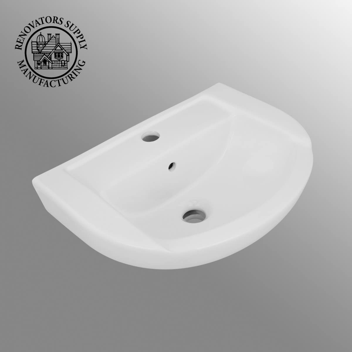 18.75" W Heavy Duty Glossy White Ceramic Stylish Wash Basin With Overflow And Single