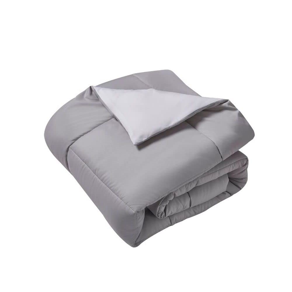 1 Piece Platinum Down Alternative Comforter Twin Size Silver Gray Shade reversible cozy fluffy