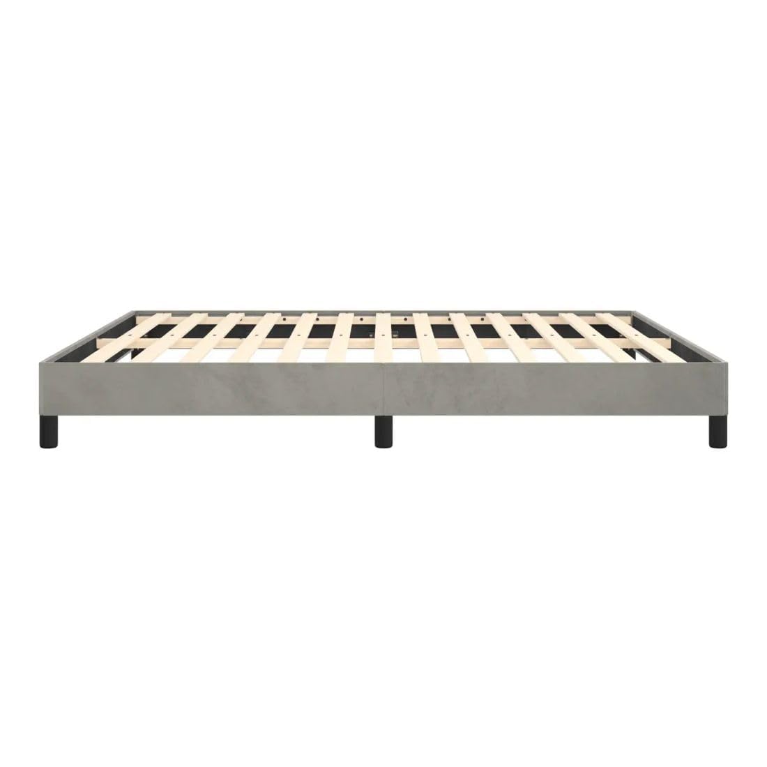 Bed Frame Light Gray 76"X79.9" King Velvet 3120808 Easy to install