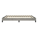 Bed Frame Light Gray 76"X79.9" King Velvet 3120808 Easy to install