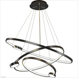 Chandeliers,Round Sdimming Led Light Modern Aluminum Linear Chandelier Suspended Adjustable