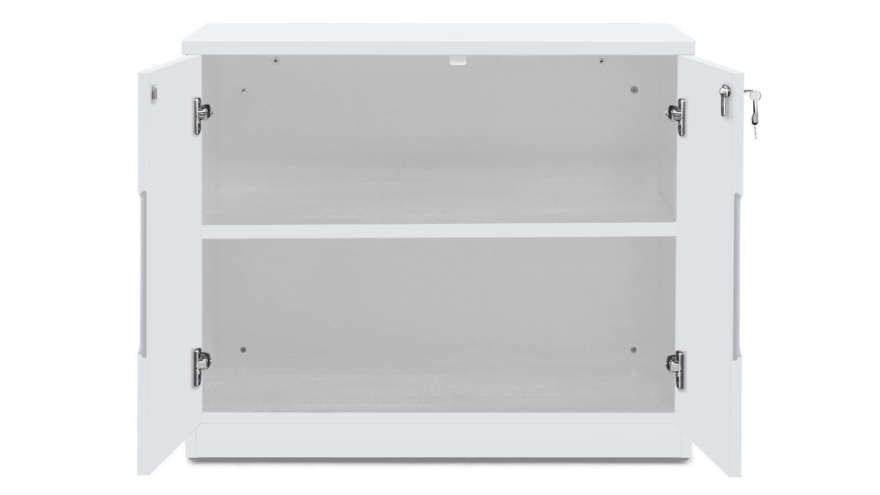 Hayes Modern 2 Door Storage Printer Cabinet - White