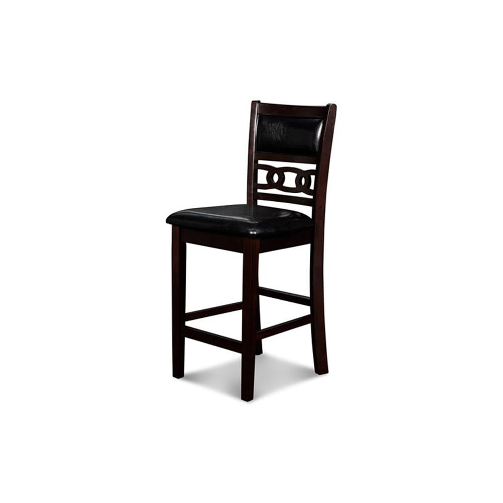 Furniture Gia 5-Piece Round Counter Height Dining Set with 1 Dining Table and 4 Chairs, 42-