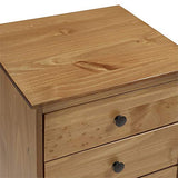 Modern 3 Drawer Wood Nightstand Bedroom Side End Table in Caramel