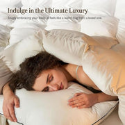 Heavyweight Organic Down Feather Fibers Comforter Oversized King for Winter