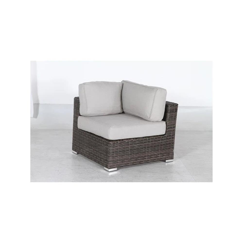 7-Piece Wicker/Rattan Sectional Set in Espresso
