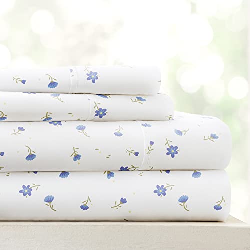 3 Piece Twin Bedding Sheet Set (Light Blue Floral) - Sleep Better Than Ever