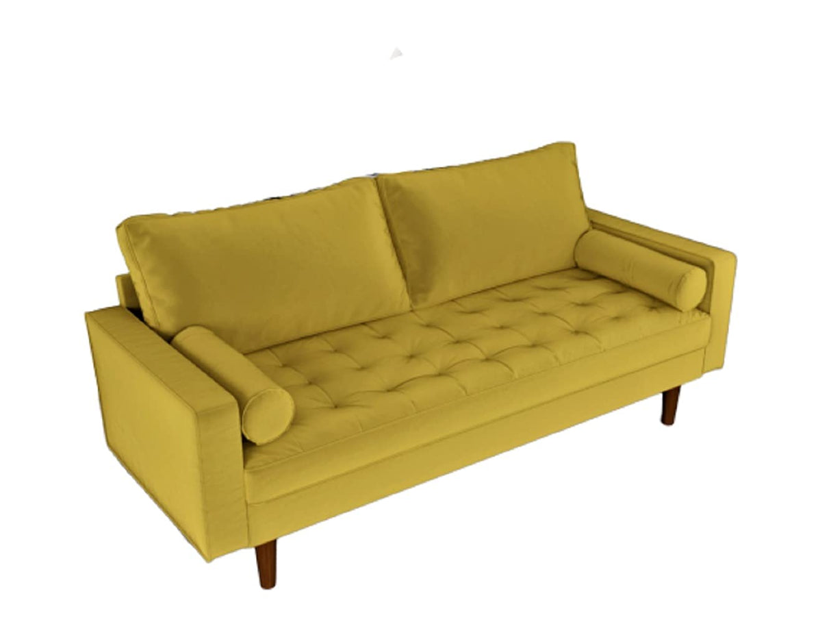 Womble Modern Velvet Upholstered Living Room Diamond Tufted Chesterfield with Gleaming Nailheads