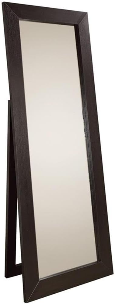 900453 Beveled Frame Floor Mirror Dark Cappuccino