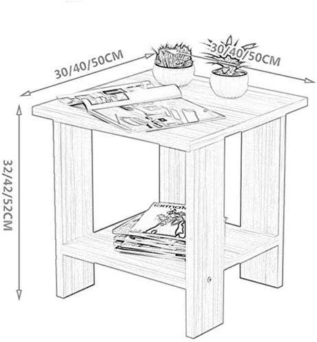 Table Nightstand Simple Bedside Table for Bedroom Office Shelves Bedside Table,End