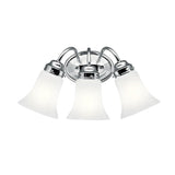3 Light Bath Fixture - with Transitional Inspirations - 8.75 inches Tall by 18 inches