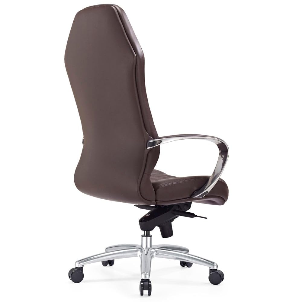 Furniture Modern Ergonomic Sterling Genuine Leather Executive Chair with Aluminum