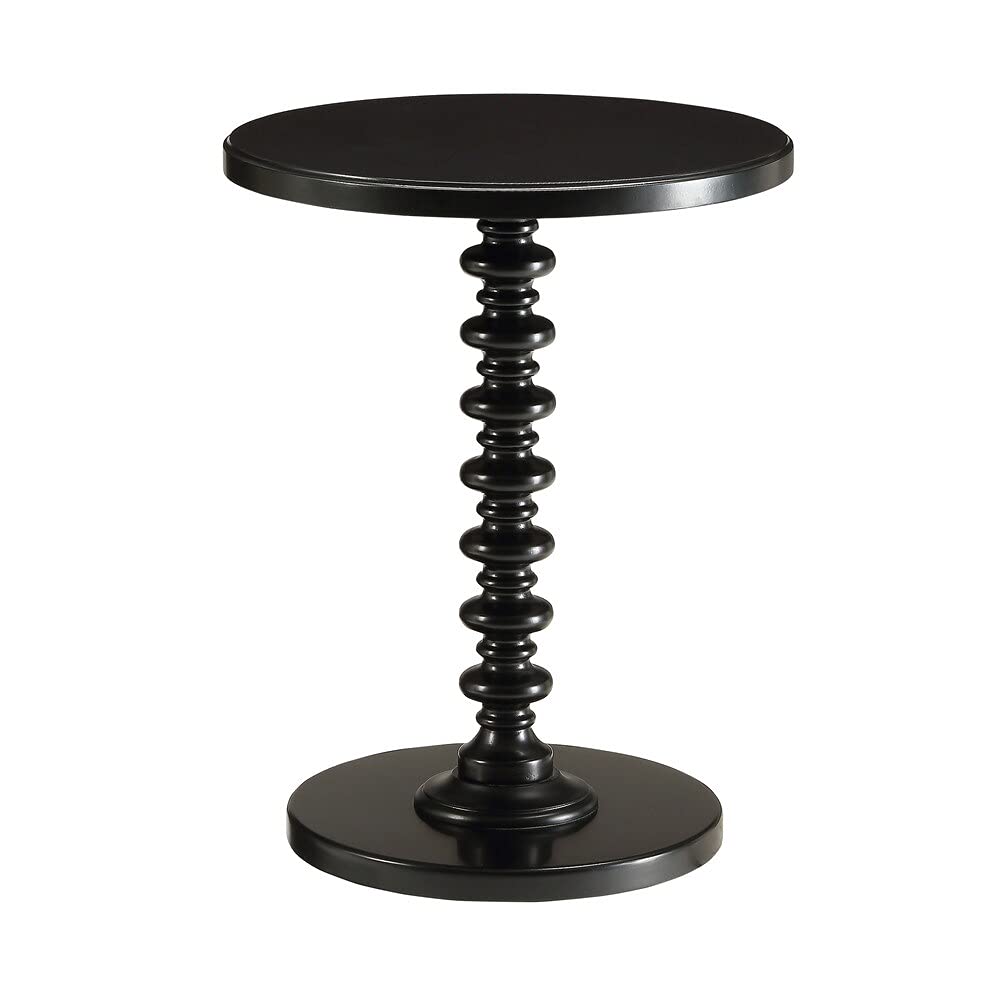Acton Round Wooden End Table in Walnut