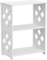 Small Bookshelf, 3-Tier White Bookcase for Kids & Adults