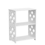 Small Bookshelf, 3-Tier White Bookcase for Kids & Adults