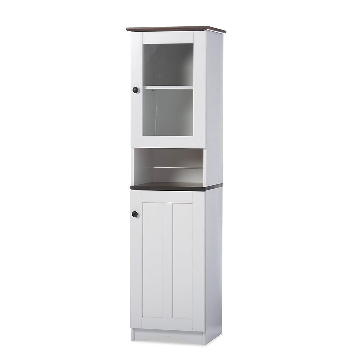 Studio DR 883300-White/Wenge Cabinet, White/Dark Brown