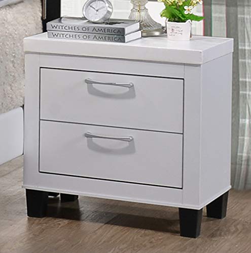 Furniture Contemporary Styling White 5Pc Queen Bedroom Set(Q/D/M/N/C)