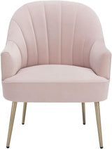 Safavieh Home Collection Areli Light Pink Velvet/Gold Accent Chair ACH4004B