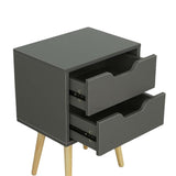 Gray Dreamy Two Drawer Nightstand