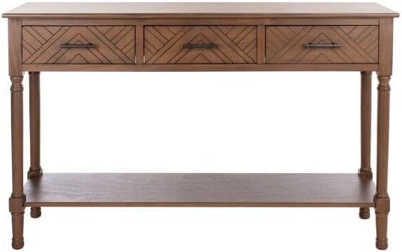 Home Collection Peyton Brown 3-Drawer Lower Shelf Console Table CNS5705C, 0