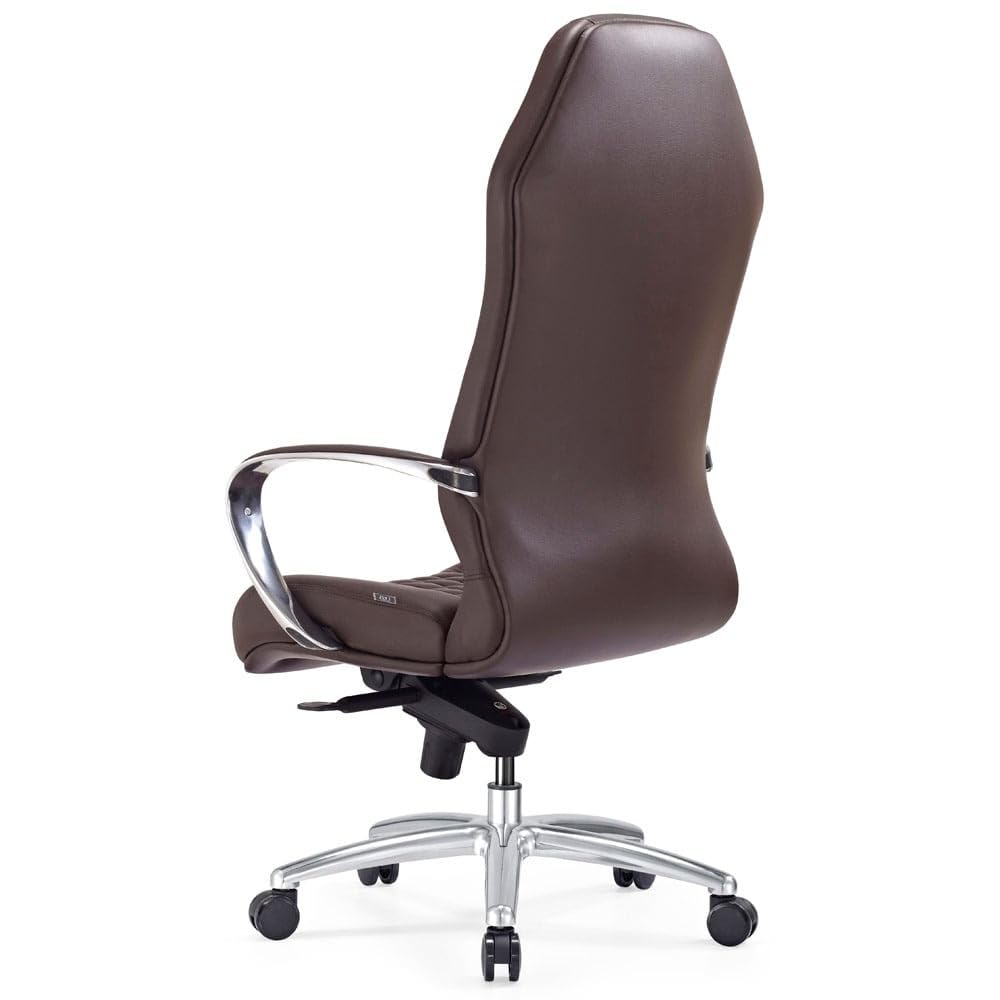 Furniture Modern Ergonomic Sterling Genuine Leather Executive Chair with Aluminum