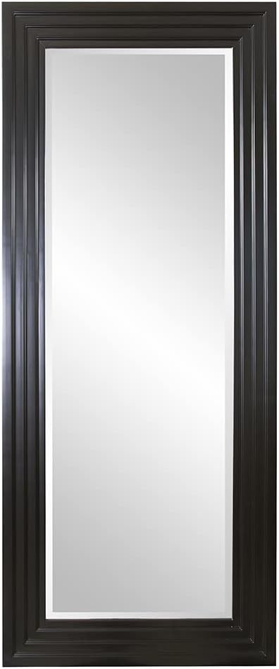 Nickel Tall Delano Mirror, Large Self Standing Full Length Rectangular