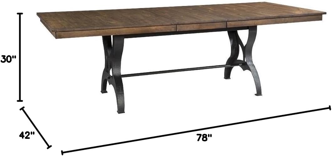 The District 78-96" Wide Storing Leaf, Copper Dining Tables