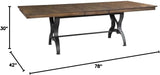 The District 78-96" Wide Storing Leaf, Copper Dining Tables