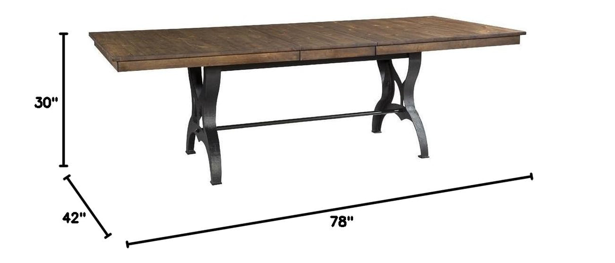 The District 78-96" Wide Storing Leaf, Copper Dining Tables