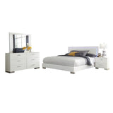 Bedroom Furniture Set, Glossy White, King