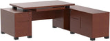 Furniture Modern 79" Ford Executive Desk with Right Return and Filing Cabinets - Light Wood