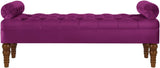 Violet End of Bed Bench,Velvet Long Bench for Bedroom