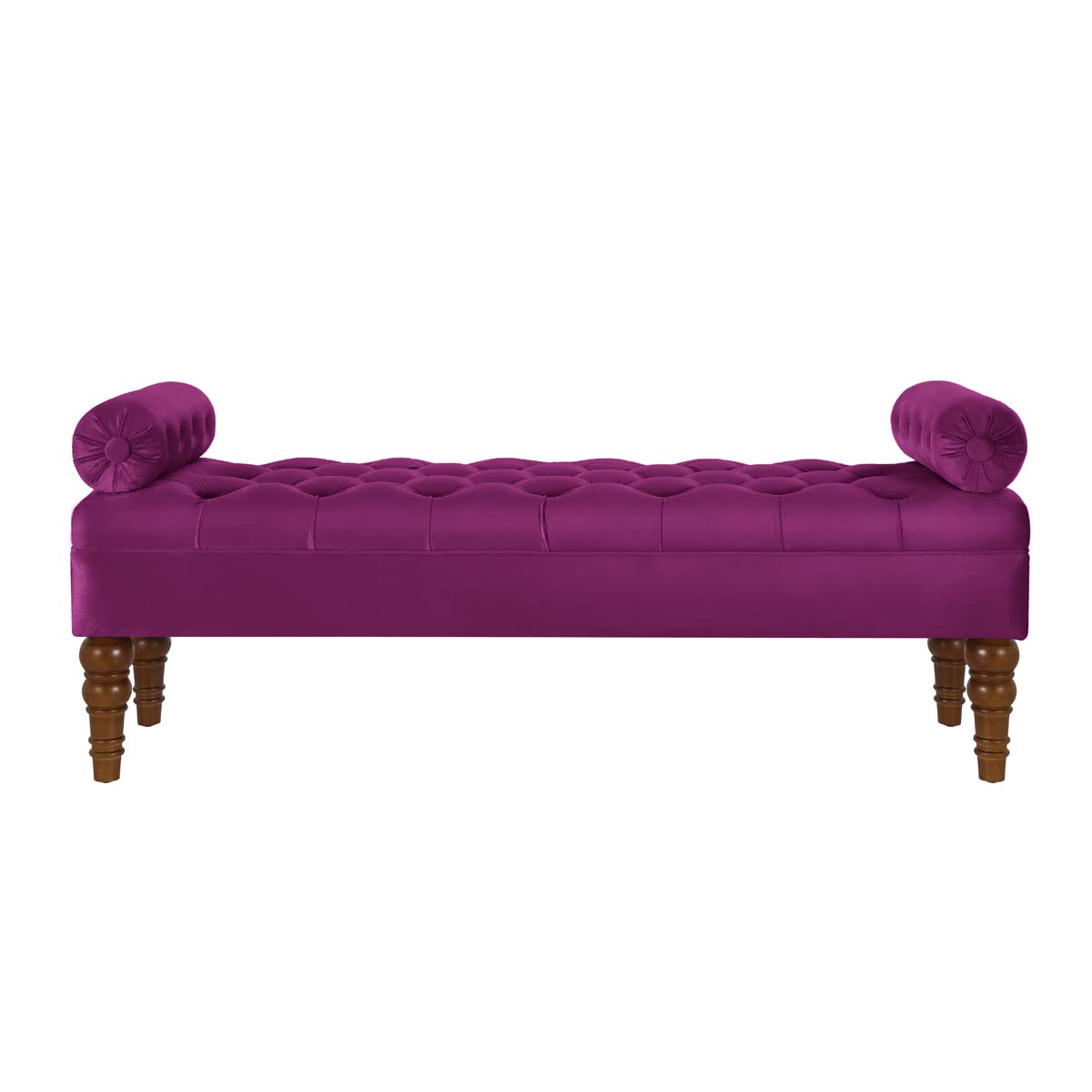 Violet End of Bed Bench,Velvet Long Bench for Bedroom