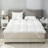 Down Feather Bed Mattress Topper,Down Matress Topper Cover with Straps