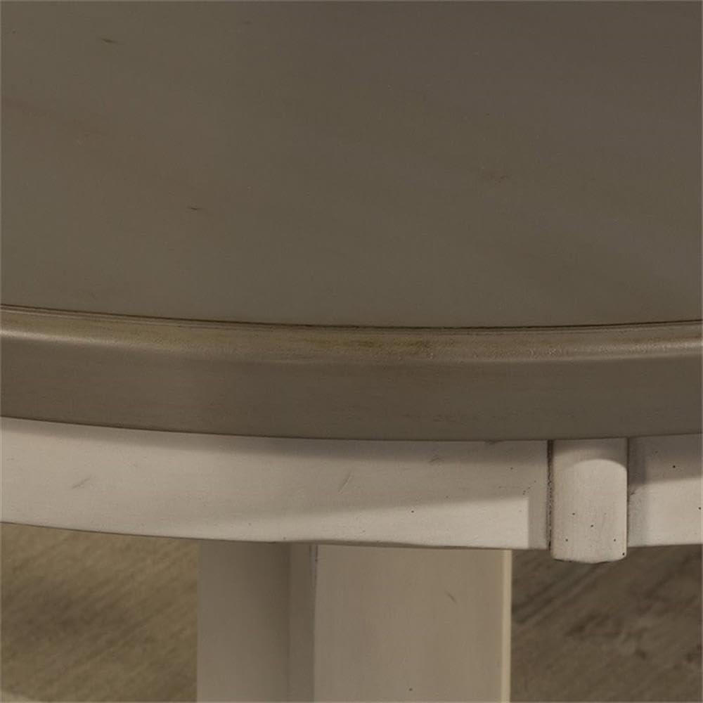 Furniture Hillsdale Clarion Round Counter Height Open Back Stools, Distressed Gray/Sea