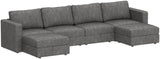 Reversible Modular Sectional Couch U Shaped Modular Sofa with Wide Chaise