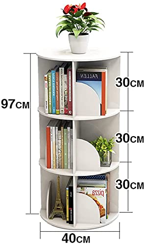 Bookshelf 360° Rotating Bookshelf Corner Bookcase Child Student Floor-Standing