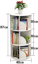 Bookshelf 360° Rotating Bookshelf Corner Bookcase Child Student Floor-Standing