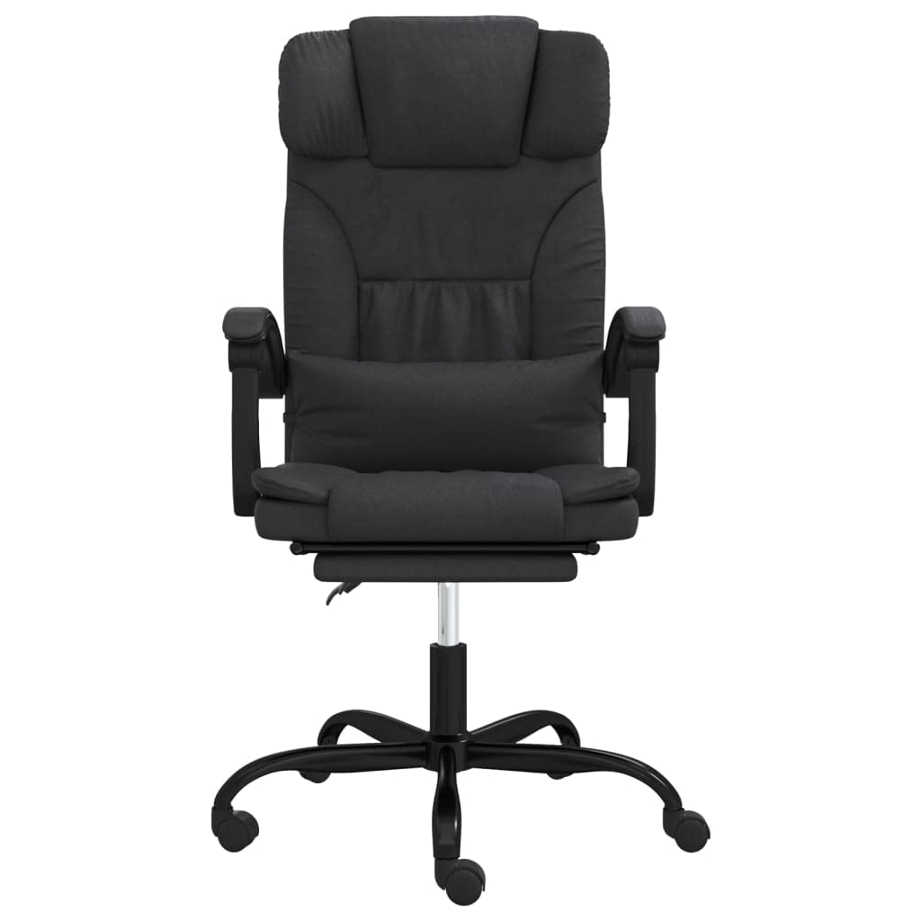 Reclining Office Chair Black Faux Leather (15.6 KG/34.32 LBS)