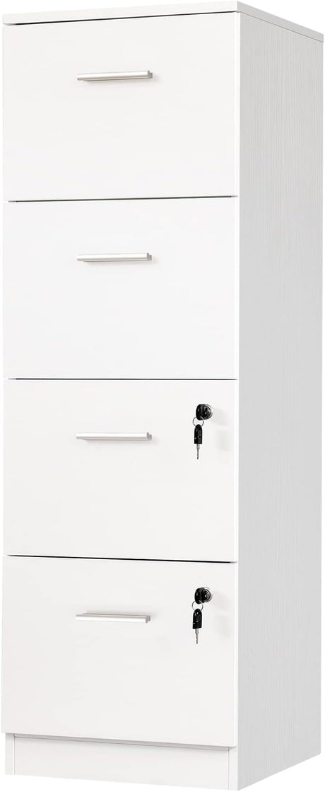 4-Drawer File Cabinet with Lock, 15.86" Deep Vertical Filing Cabinet