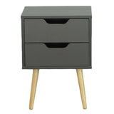 Gray Dreamy Two Drawer Nightstand