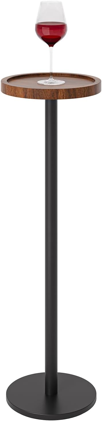 Drink Table, Small Pedestal Side Table, Round Cocktail Table