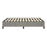 SHZG Bed Frame Light Gray 53.9"X74.8" Full Velvet 347354