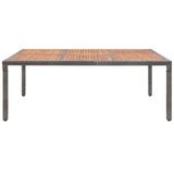Garden Table Grey and Natural Wood